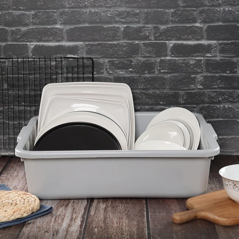 Utiao صندوق حوض حافلة تجاري سعة 13 لتر، 3-pack حوض غسيل، رمادي - Image 5